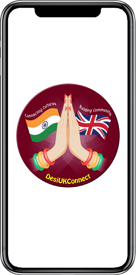 DesiUKConnect Logo on a mobile device