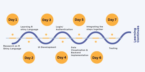 R Shiny development progress chart